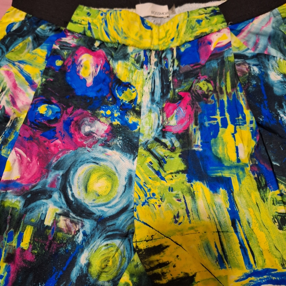 Rossmore Women Pants Yellow Blue Pink Casual Lounge Stretch Pockets Size L - Picture 7 of 7
